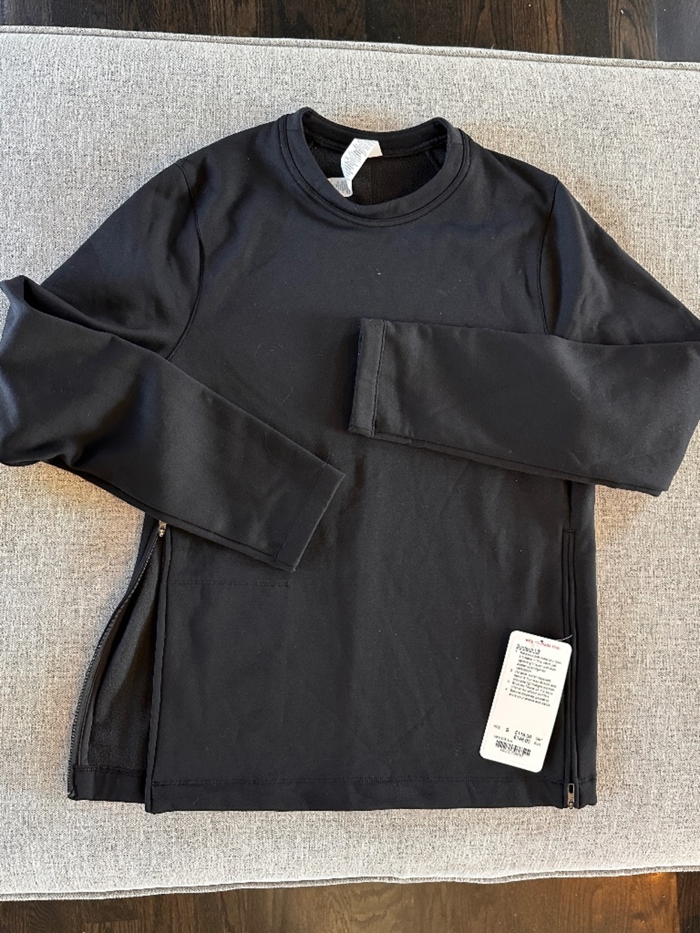 Lululemon Syntech LS Black Men's S Fits Womens M Unisex Fleece Side Zip NWT